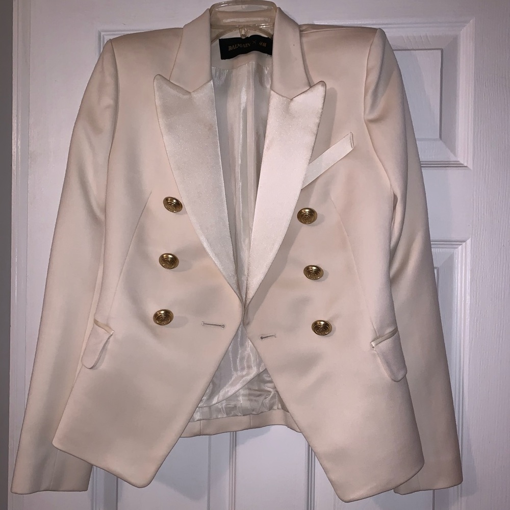 🚨SOLD🚨 BALMAIN x HM ivory blazer